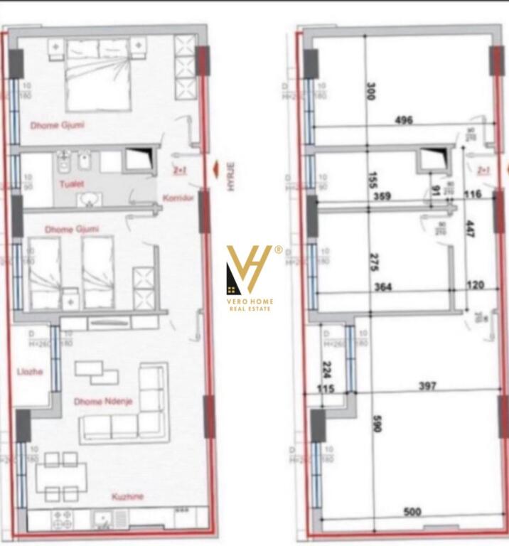SHITET APARTAMENT 2+1+BLK TE JORDAN MISJA 235.000 EURO