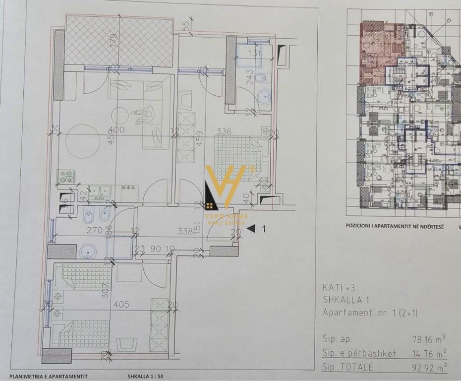 SHITET APARTAMENT 2+1+2+BLK TE MINE PEZA 22.000.000 LEKE