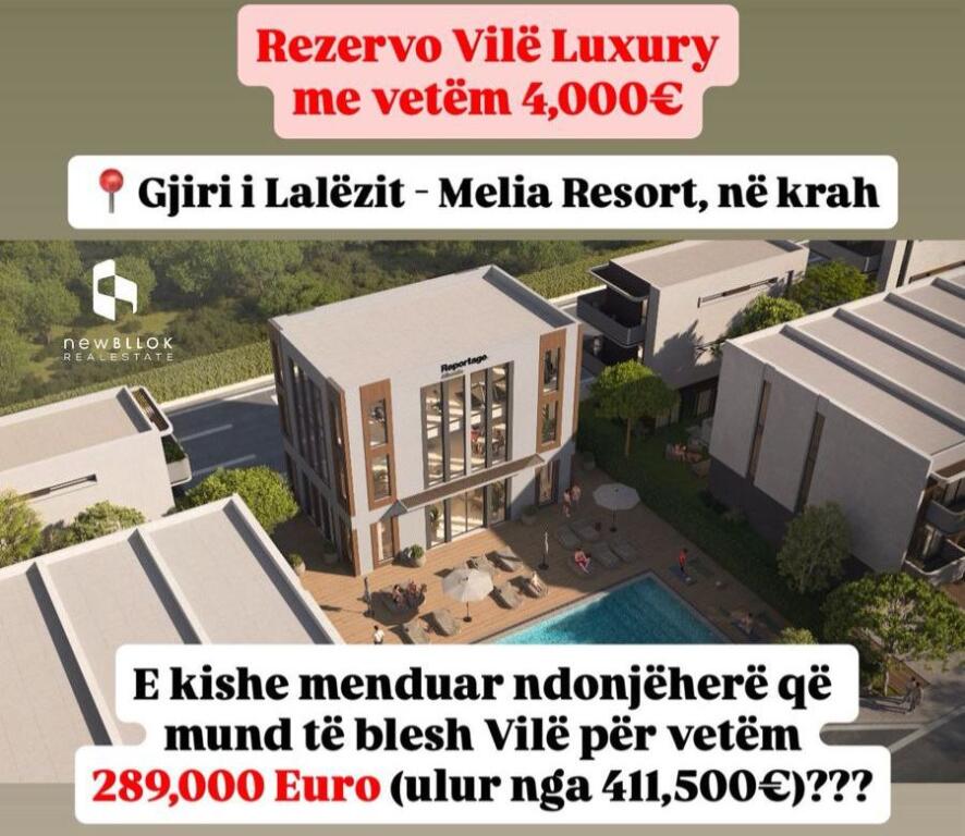 📌PRENOTA SOLO CON *4,000€* VILLA LUXURY 📍*Baia di Lalëz - Melia Resort, a lato* | *289,000€* (Ridotto da 411,500 €)
