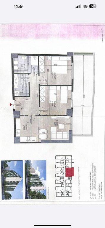 Apartament 2+1 në shitje në Ish Fusha e Aviacionit, Tiranë 