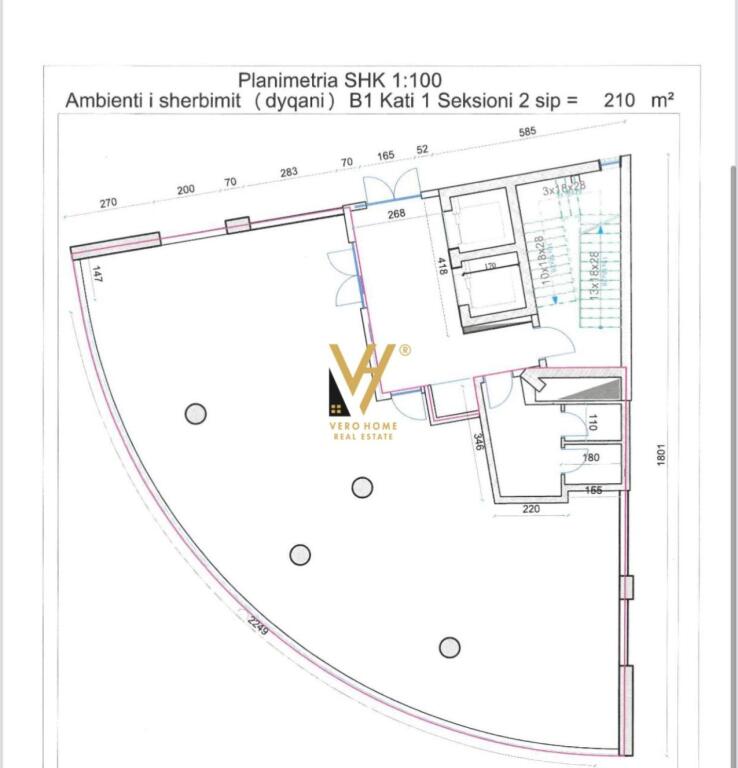 LOCALE COMMERCIALE IN AFFITTO 210 M2 AL PALLATI ME SHIGJETA 2.450 EURO