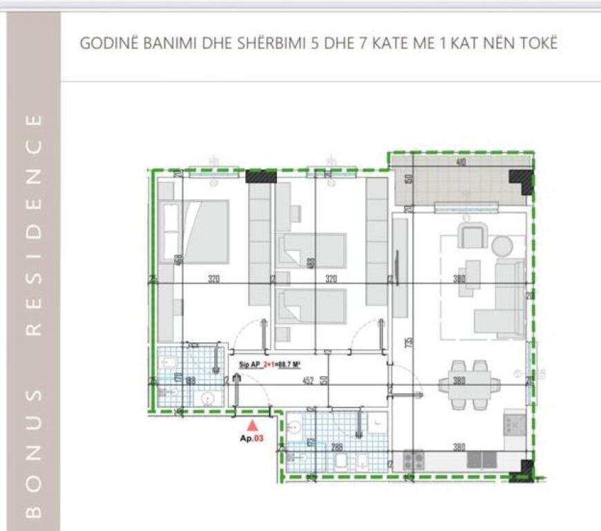 Appartamento 2+1 in vendita a Paskuqan