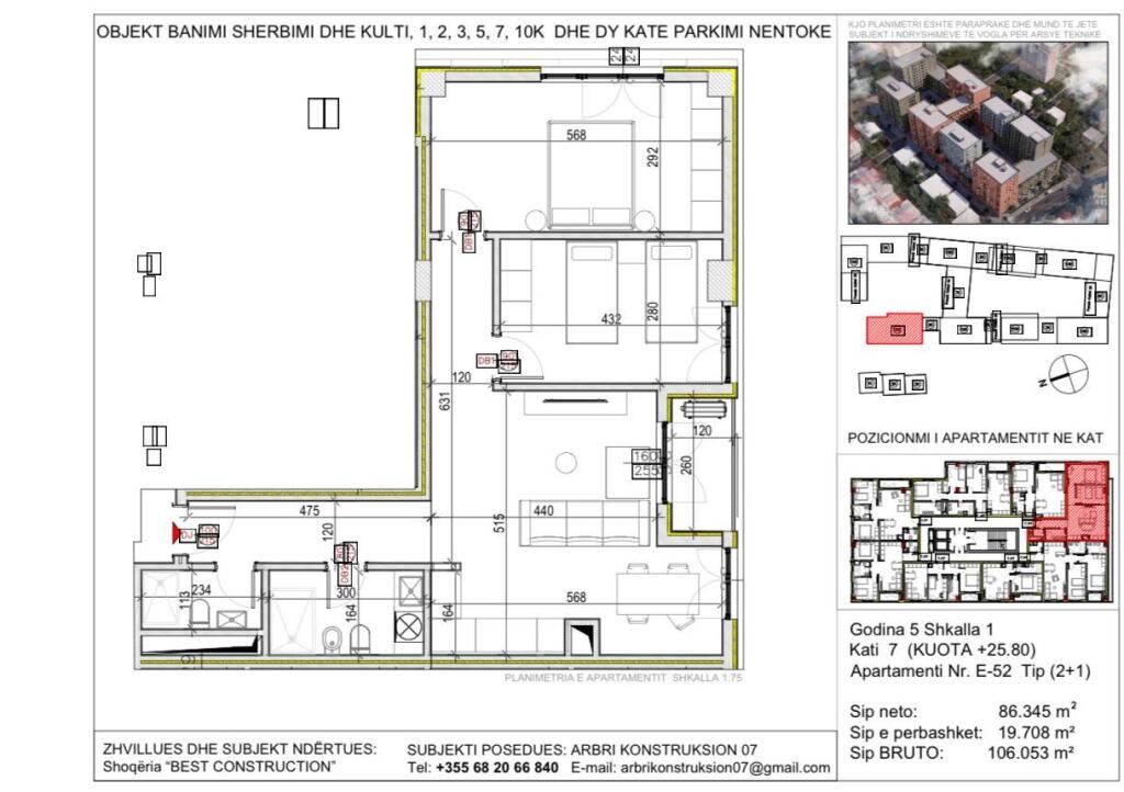 2+1 APARTMENT FOR SALE IN KINOSTUDIO