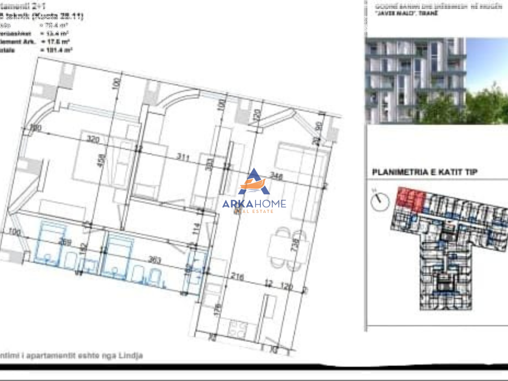 VENDESI APPARTAMENTO 2+1+BALCONE "VIA JAVER MALO, EX PARCO" 202.800 EURO