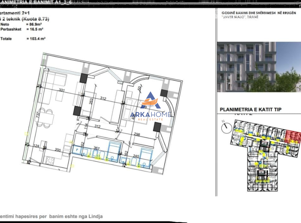 VENDESI APPARTAMENTO 2+1+BALCONE "VIA JAVER MALO, EX PARCO" 206.800 EURO