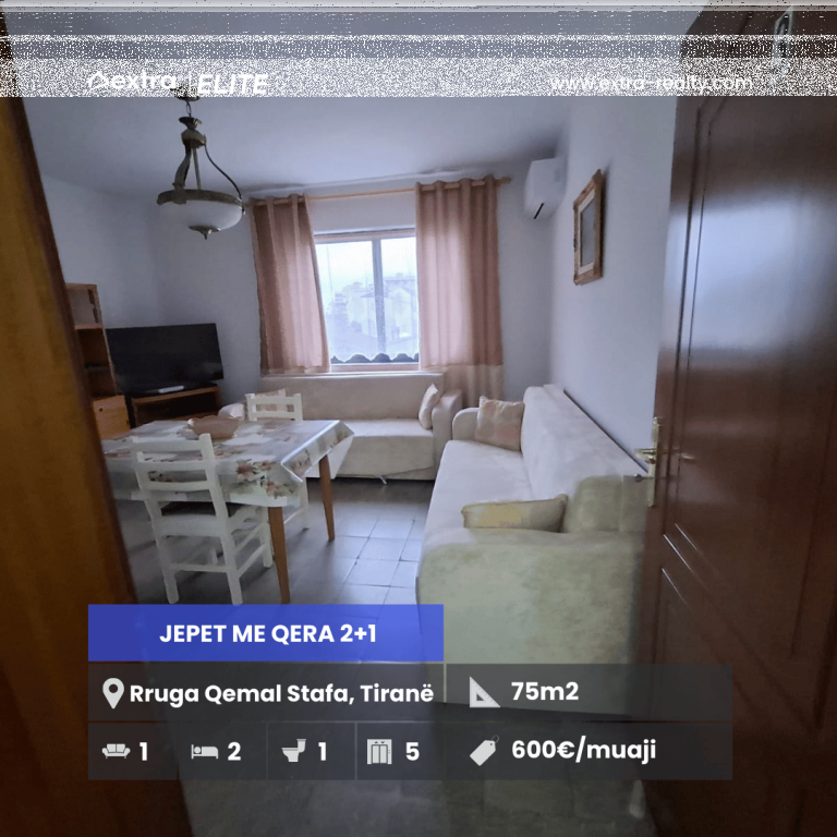 Appartamento 2+1 in Affitto  Via Qemal Stafa