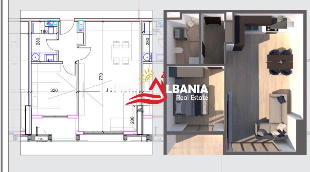 SHITET Apartament 1+1 prane Rr Kosovarve, Tirane ( ID: 41111197)