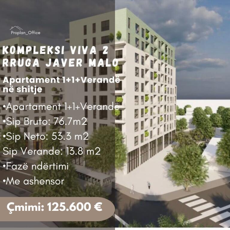 APARTAMENT 1+1+VERANDE NE SHITJE - KOMPLEKSI VIVA 2
