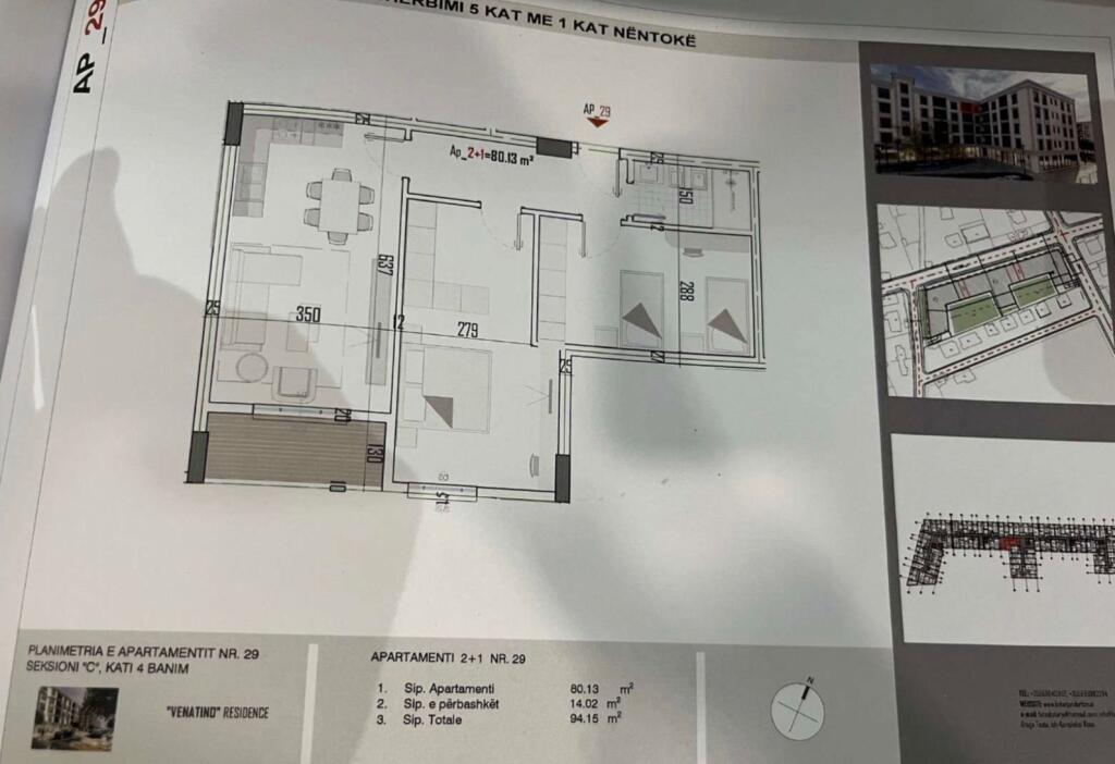SHITET APARTAMENT 2+1 KAMEZ 7,550,000 LEKE