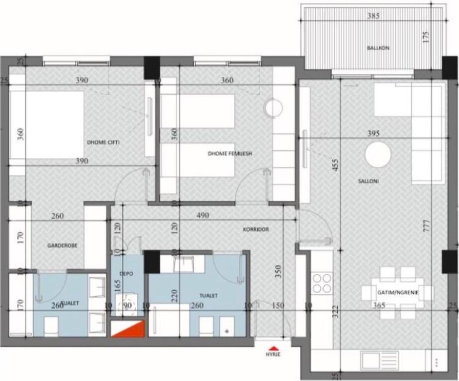 ✨OCCASIONE A PASKUQAN 1000€/m2 | Vendesi Appartamento 2+1+2+ DEPOSITO + GUARDAROBA