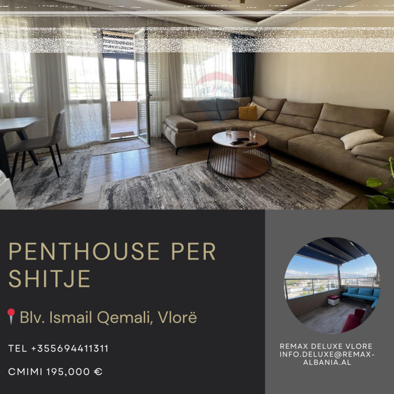  2+1 PENTHOUSE FOR SALE – MAIN BOULEVARD, VLORE
