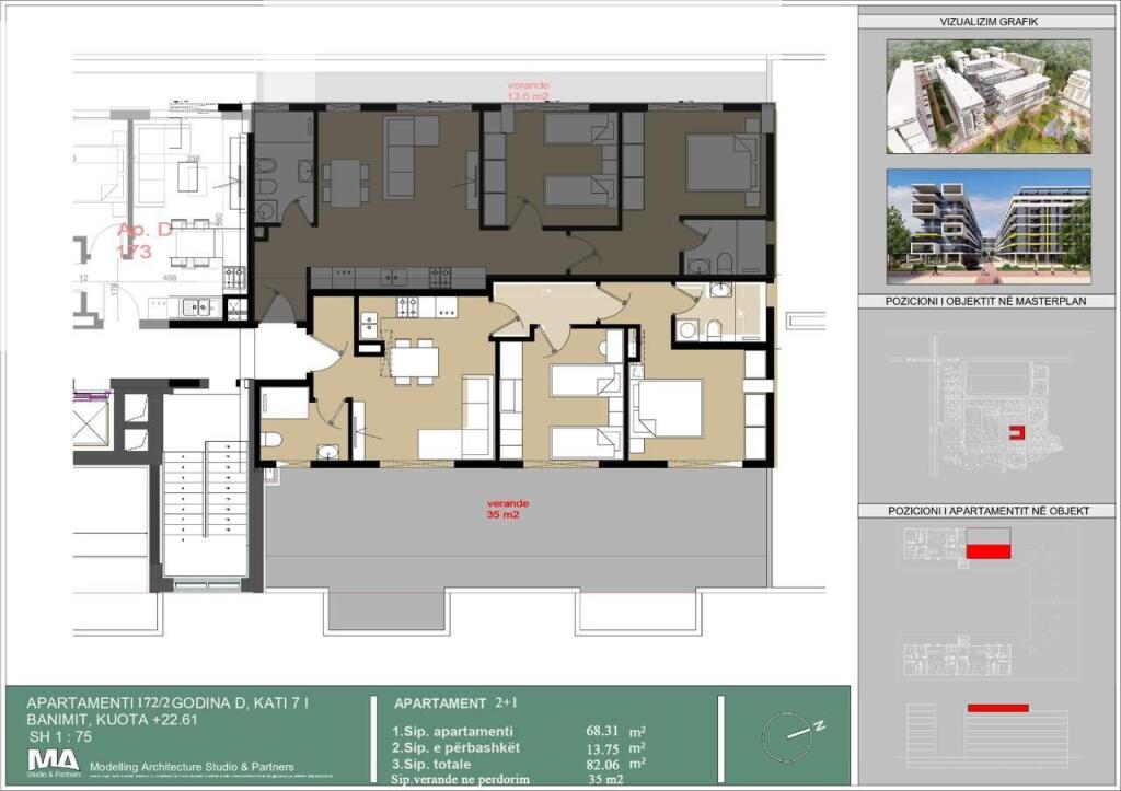 UNIVERS CITY, IN VENDITA, APPARTAMENTO 2+1+2+VERANDA