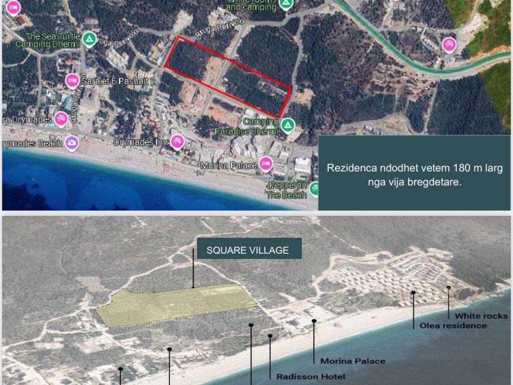Appartamento 2+1 e posto auto in vendita a Dhërmi, Vlora nel complesso Square Village!!