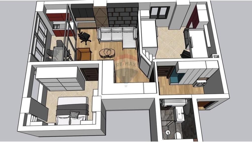 Apartament 2+1 i mobiluar