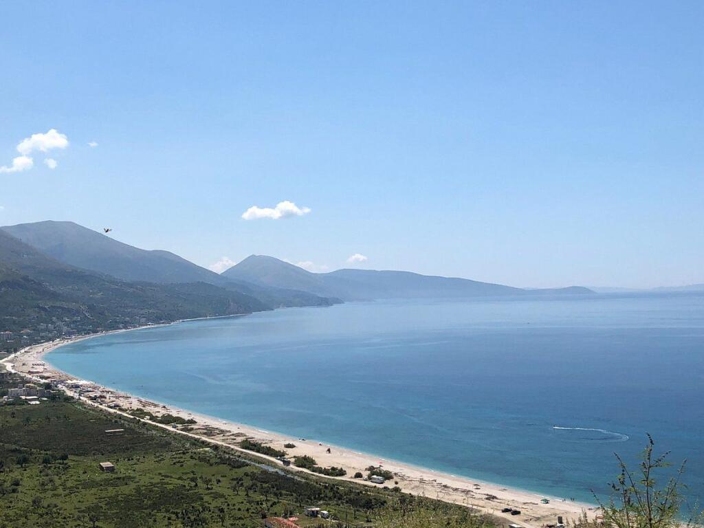 1350 m2 land for sale 100 m from the sea in Borsh