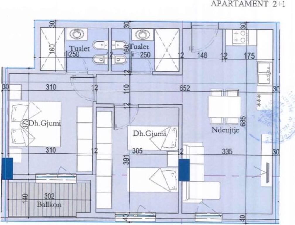 Shitet apartament 2+1+2 Tirana Entry II Ish Dogana