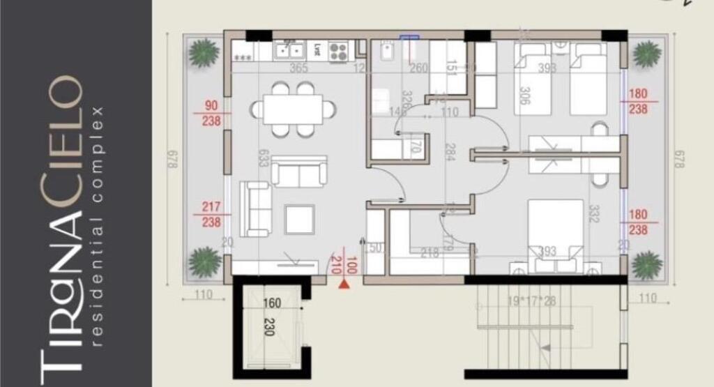SHITET APARTAMENT 2+1 TEG 193.000 EURO