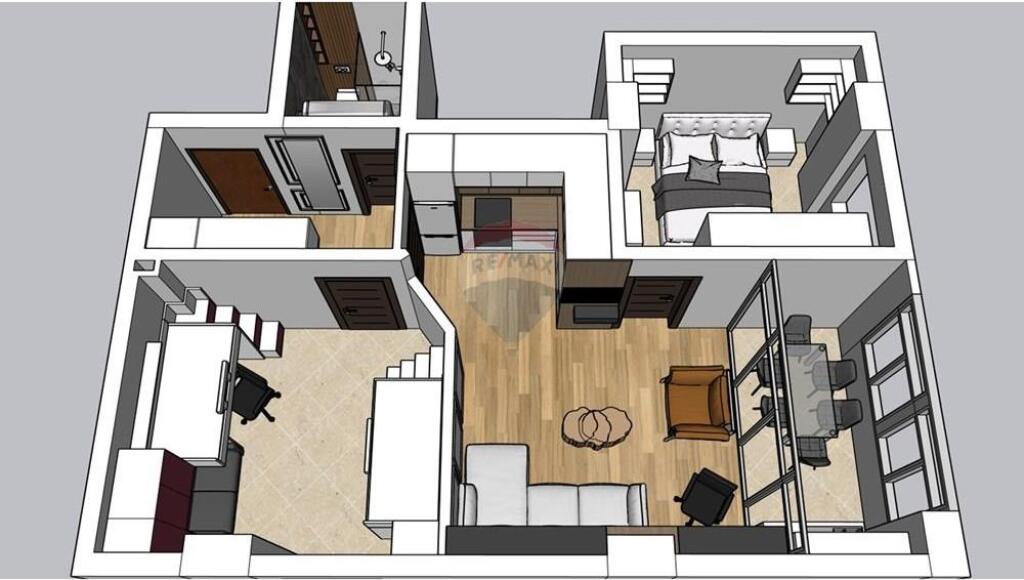 Apartament 2+1 tek ish tregu elektrik