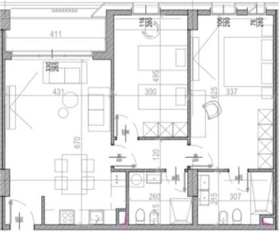 FOR SALE APARTMENT 2+1 RIVER SIDE RESIDENCE 242,720 EURO