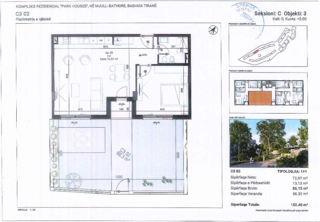💥 OCCASIONE- APPARTAMENTO 1+1 IN VENDITA CON AMPIO VERANDA – PARK HOUSE, Mjull Bathore!