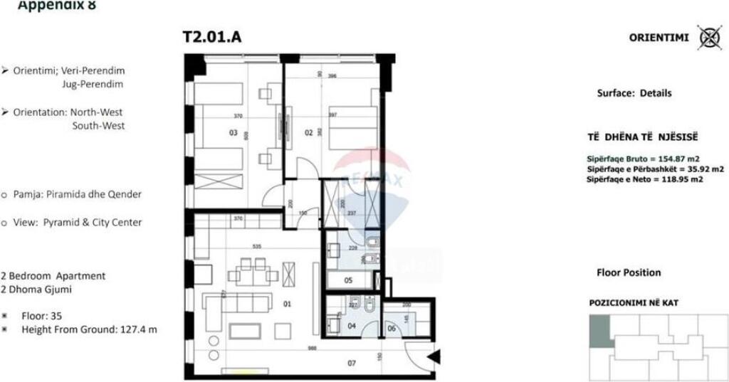 APARTMENT 2+1+2 FOR SALE AT DOWNTOWN 1