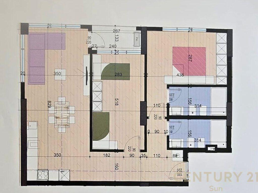 Apartment 2+1+2 for sale near Red School