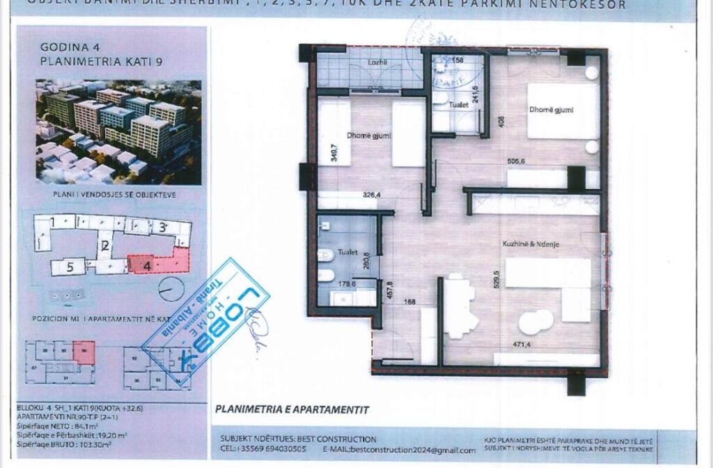 💥VENDESI APPARTAMENTO 2+1+2 – Via Kokonozëve, Porcelan / Kinostudio!