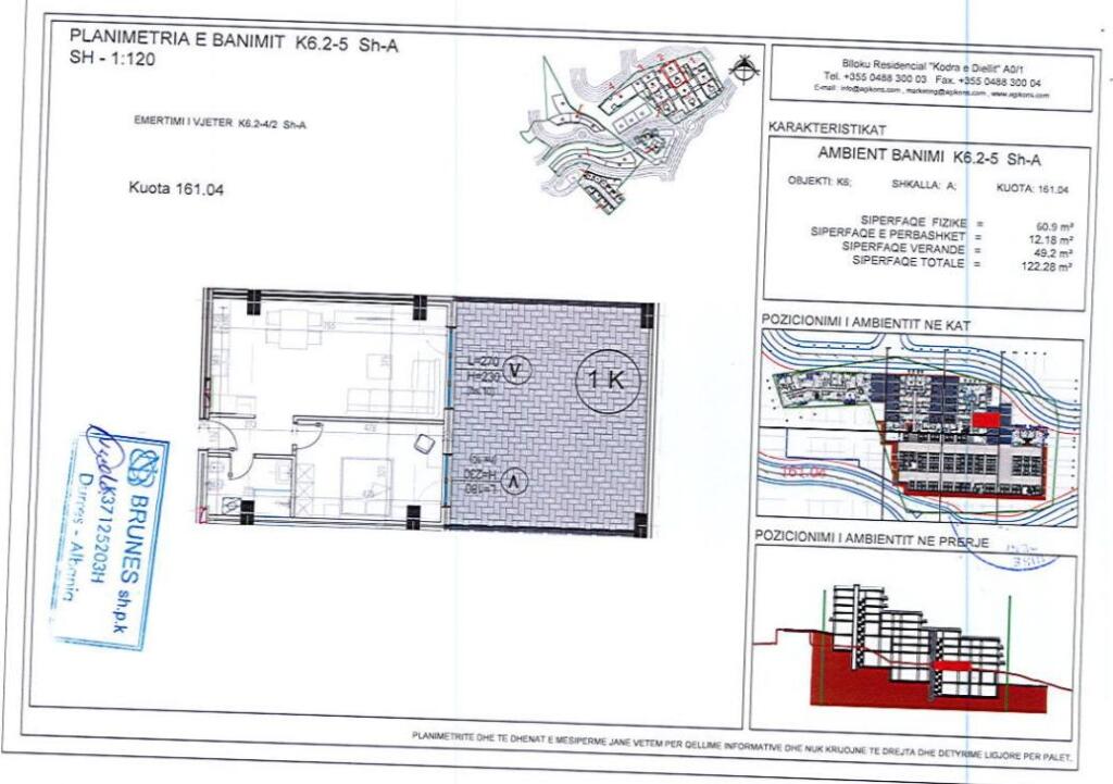 💥APARTMENT 1+1 WITH VERANDA FOR SALE – KODRA E DIELLIT 2, Tirana!