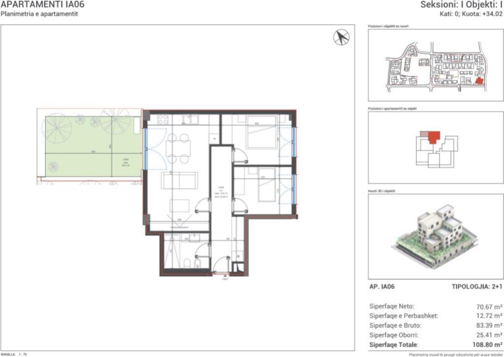 💥 OCCASIONE- APPARTAMENTO 2+1 + VERANDA IN VENDITA – VILLAGE SQUARE, DHËRMI!