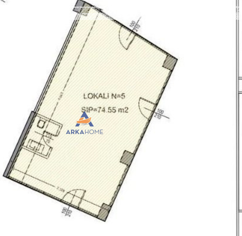 LOCALE COMMERCIALE IN VENDITA 75M2 "VICINO AL VIALONE MIGJENI, GRAND GALERIA" 407.000 EURO