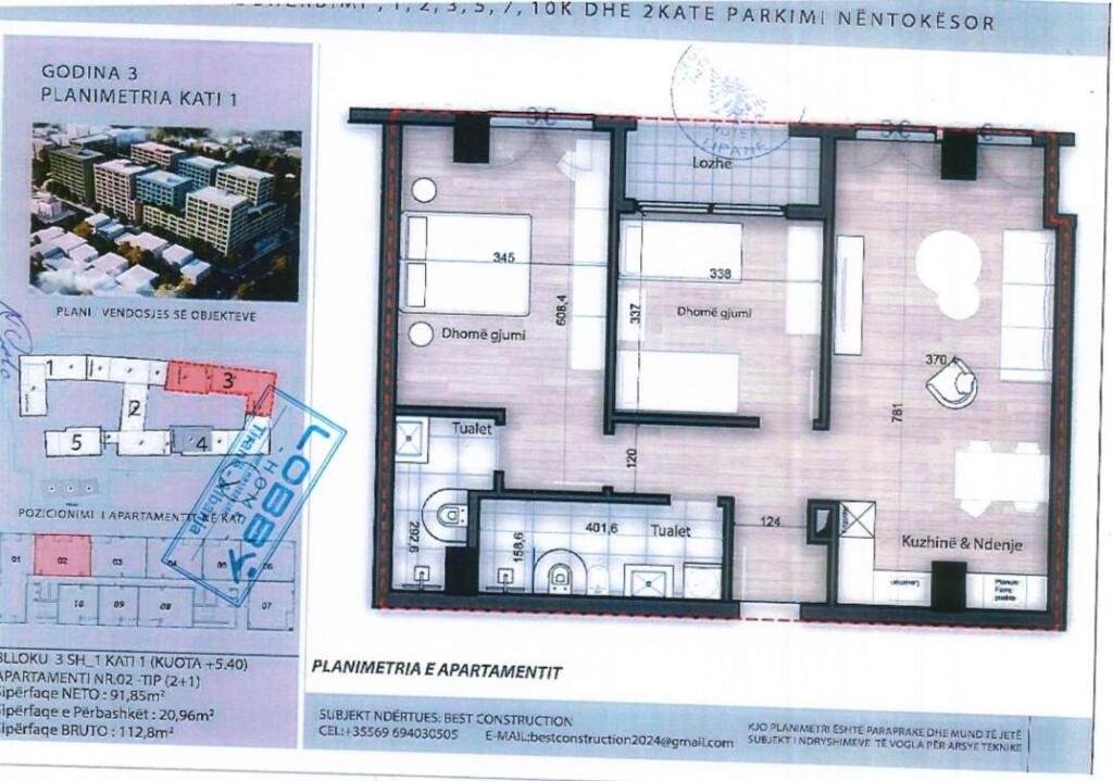 💥VENDESI APPARTAMENTO 2+1+2 – Via Kokonozëve, Porcelan / Kinostudio!
