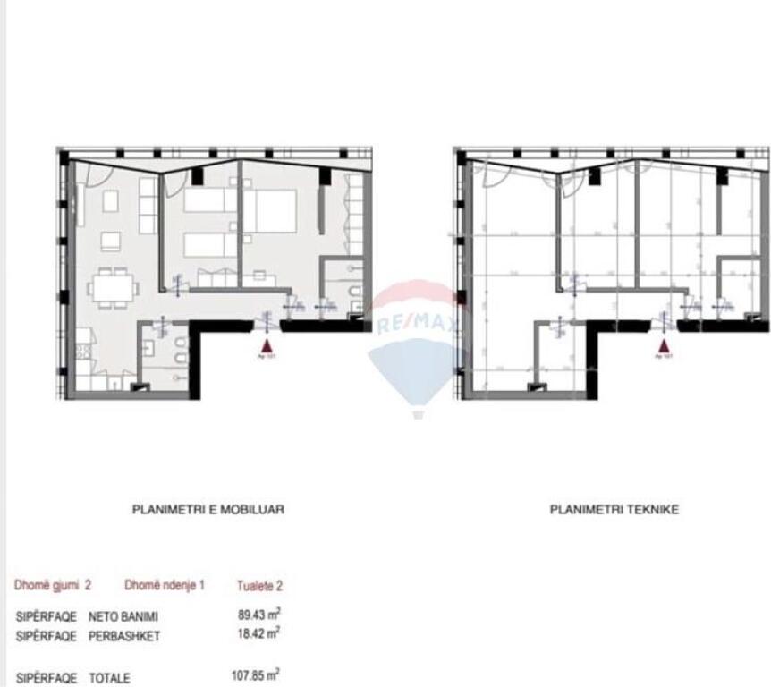 Apartament 2+1+2 , zona e Pazarit të Ri
