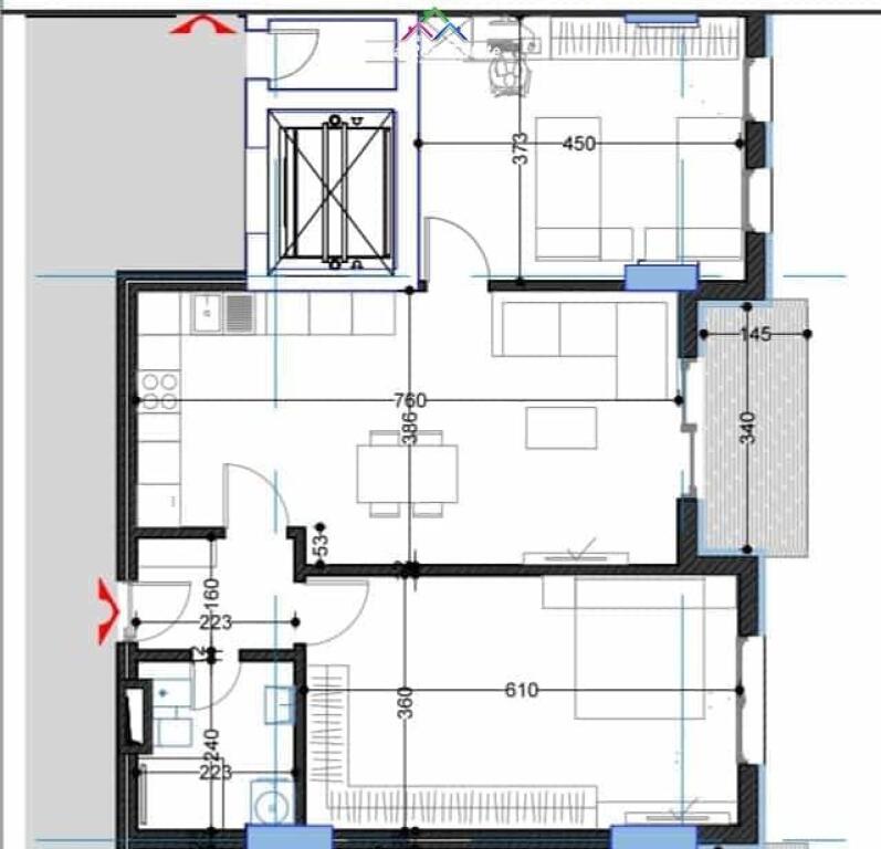 Appartamento In Vendita 2+1 A Paskuqan (ID B120770) Tirana