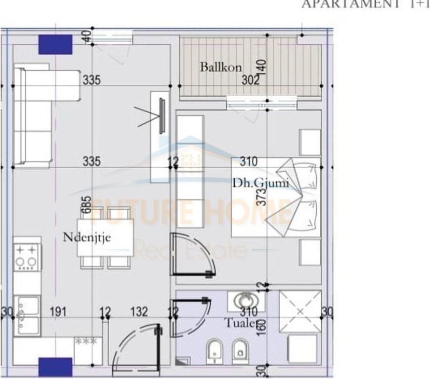 In vendita, Appartamento 1+1, Tirana Entry 2, Tirana.