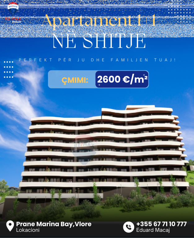 🏢 Apartment 1+1 for Sale – Lungo Mare, Vlorë