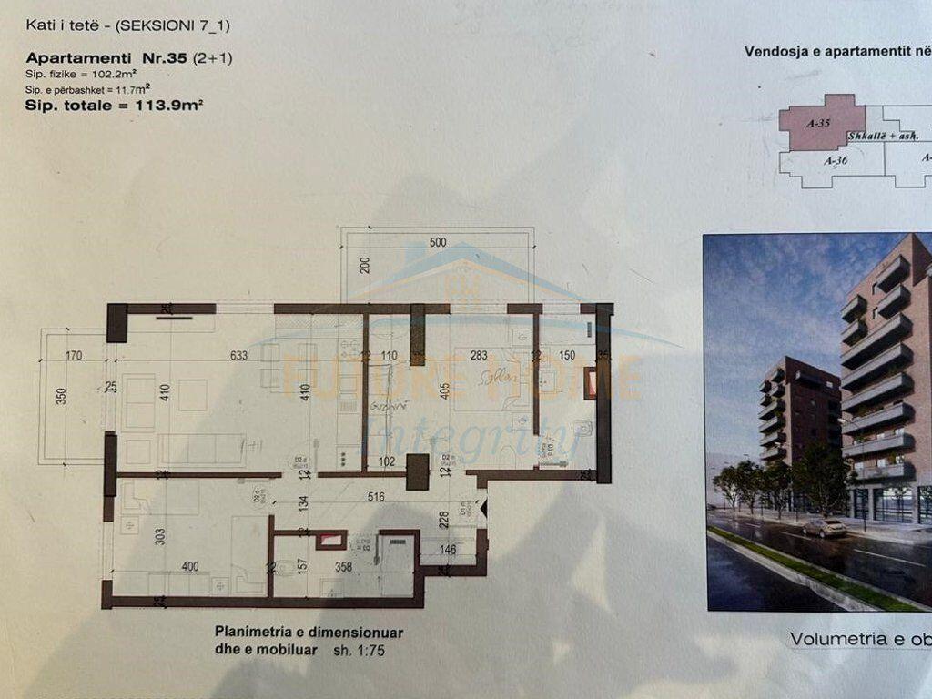 In vendita, Appartamento 2+1+2, Residenza Metropolitana, Kamëz. Descrizione
