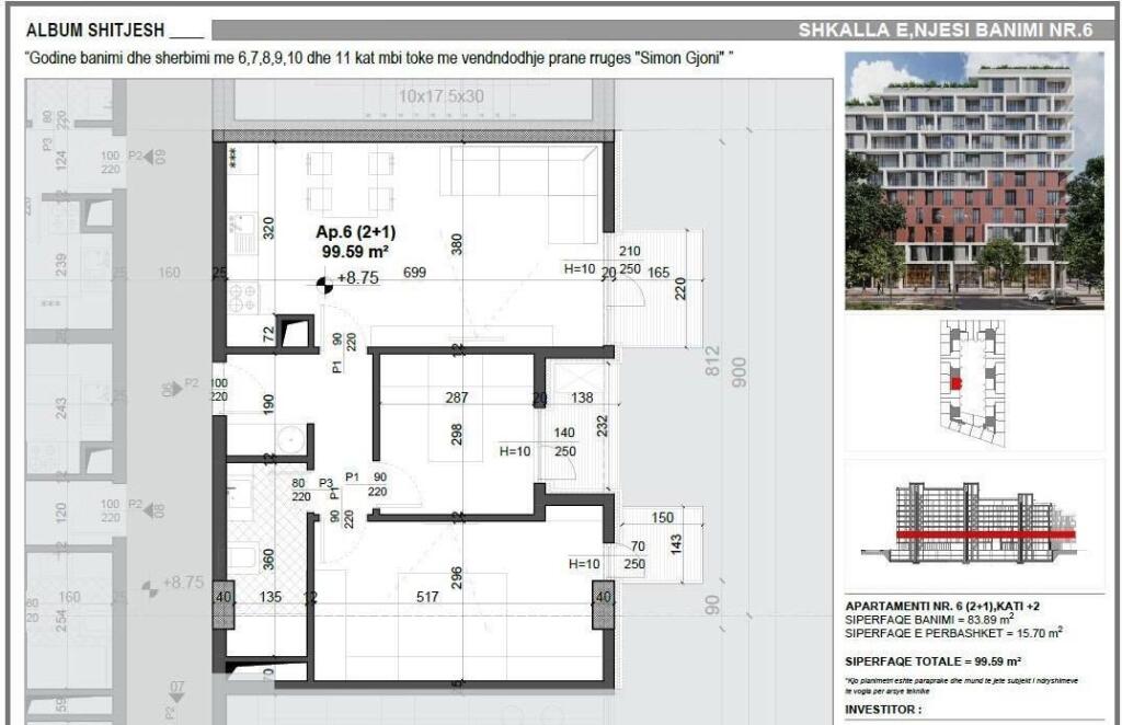 FOR SALE APARTMENT 2+1 AVIATION FIELD 146.400 EURO