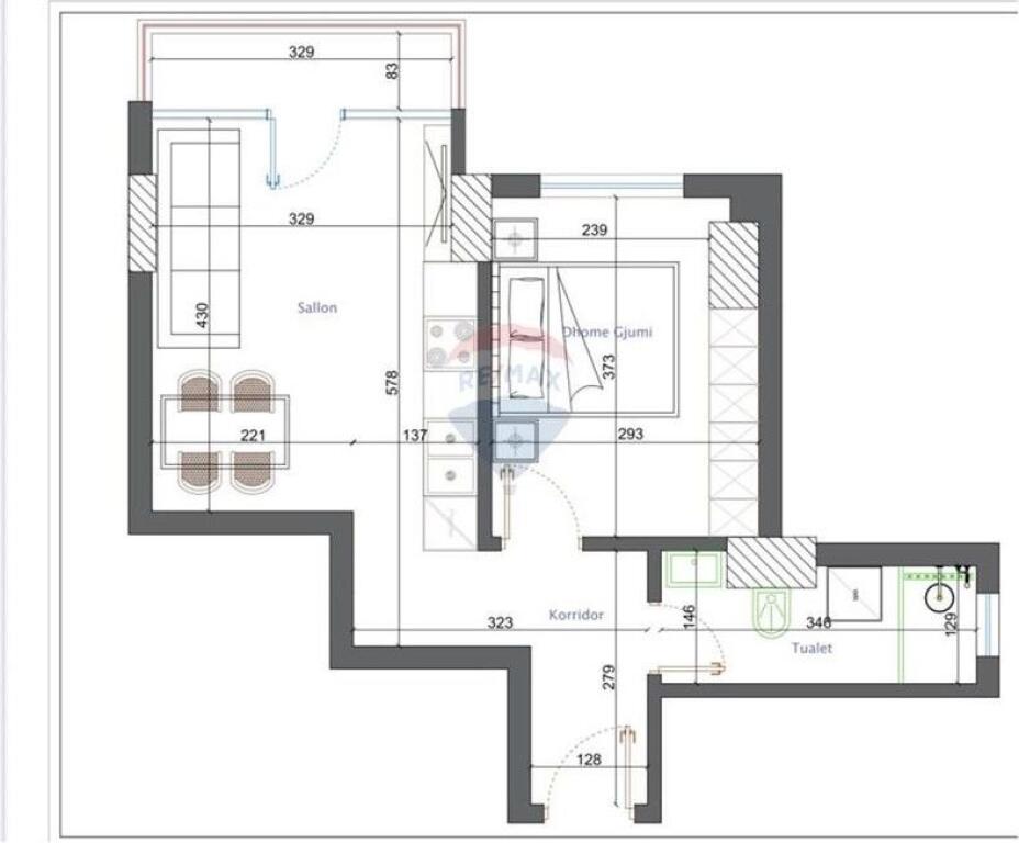 SHITET, APARTAMENT 1+1, ASTIR, TIRANÊ ID: 530581007-111