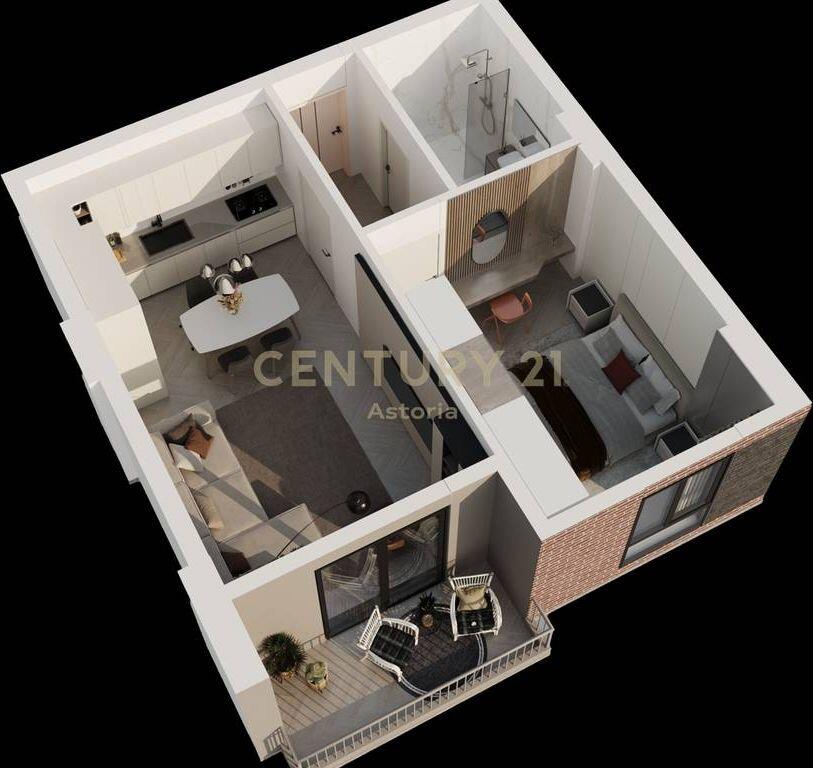 Shitet apartament 1+1 përballë Universitetit Bujqësor, Arborea Residence! 88,100 €