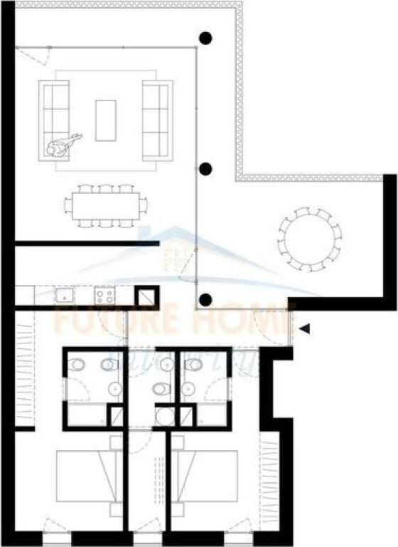 For sale, Apartment 2+1+3+2 Parking spaces, By Long Hill Residence, Tirana.