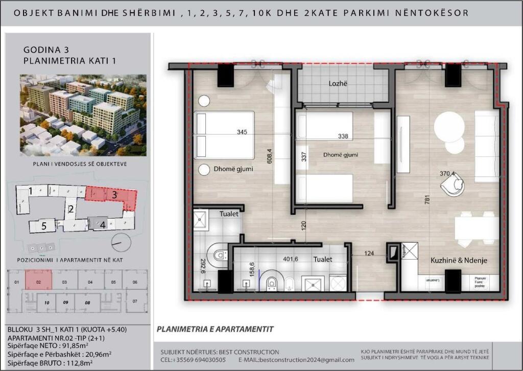 Apartment 2+1+2 for Sale Porcelan