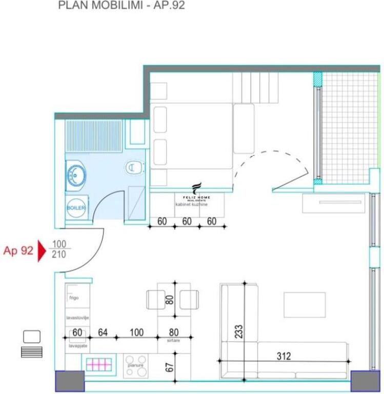 VENDESI APPARTAMENTO 1+1 PIAZZA SKENDERBEJ 325.000 EURO