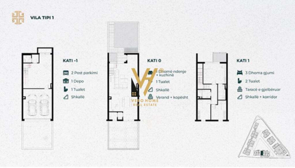 VENDESI TOWNHOUSE A GREEN UP LIVING, MJULL BATHORE 679.000 EURO
