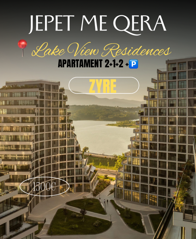 Rent Apartment 2+1+2+Parking Space, Lake View Residence, Tirana