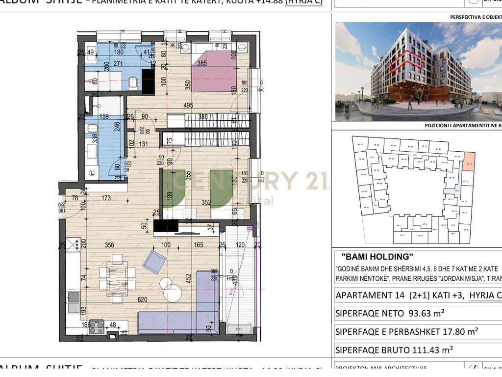 2+1 Apartment for sale on Jordan Misja Street