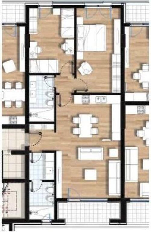 2+1 apartment for sale at Paralel Living Residence in Don Bosko.