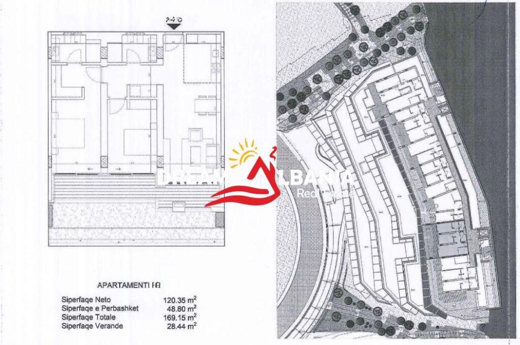 VENDESI Appartamento 2+1+Veranda+Parcheggio a Green Coast, Palas, Himare (ID 41212154)