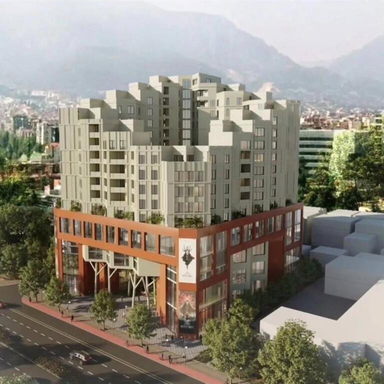 Apartment 1+1+Veranda for sale at a bargain price under 1450 euro/m2 at Collonade Residence in Zogu i Zi