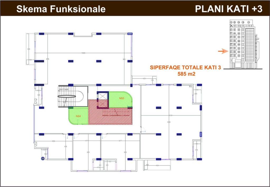UFFICIO IN AFFITTO 585 M2 VIA KAVAJES 6.000 EURO