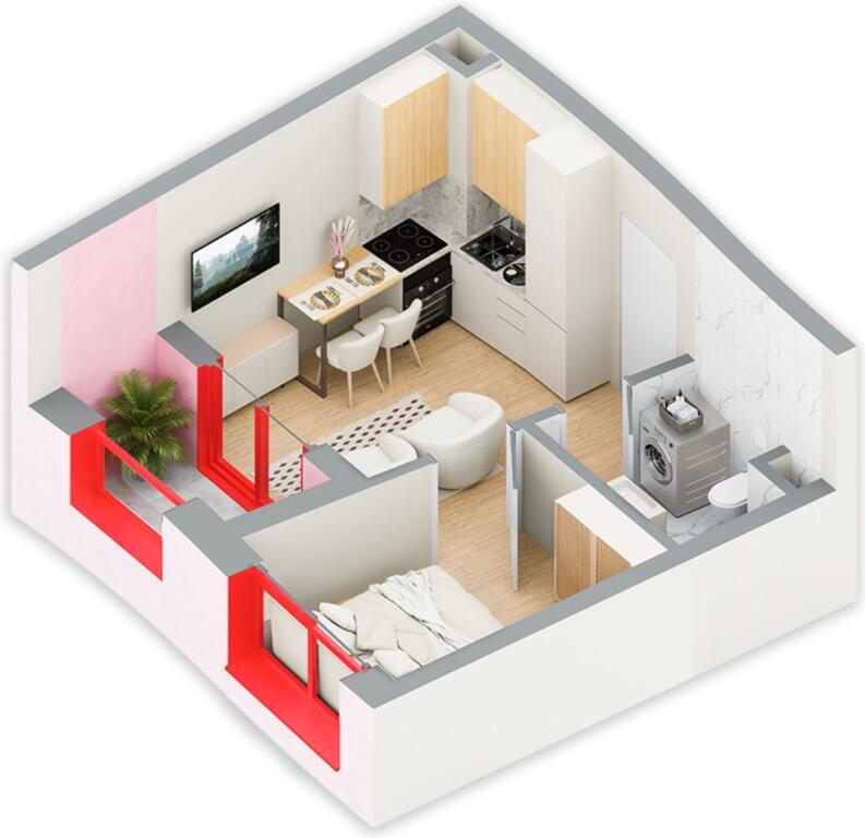 Appartamento 1+1 in vendita alla residenza Ballada!